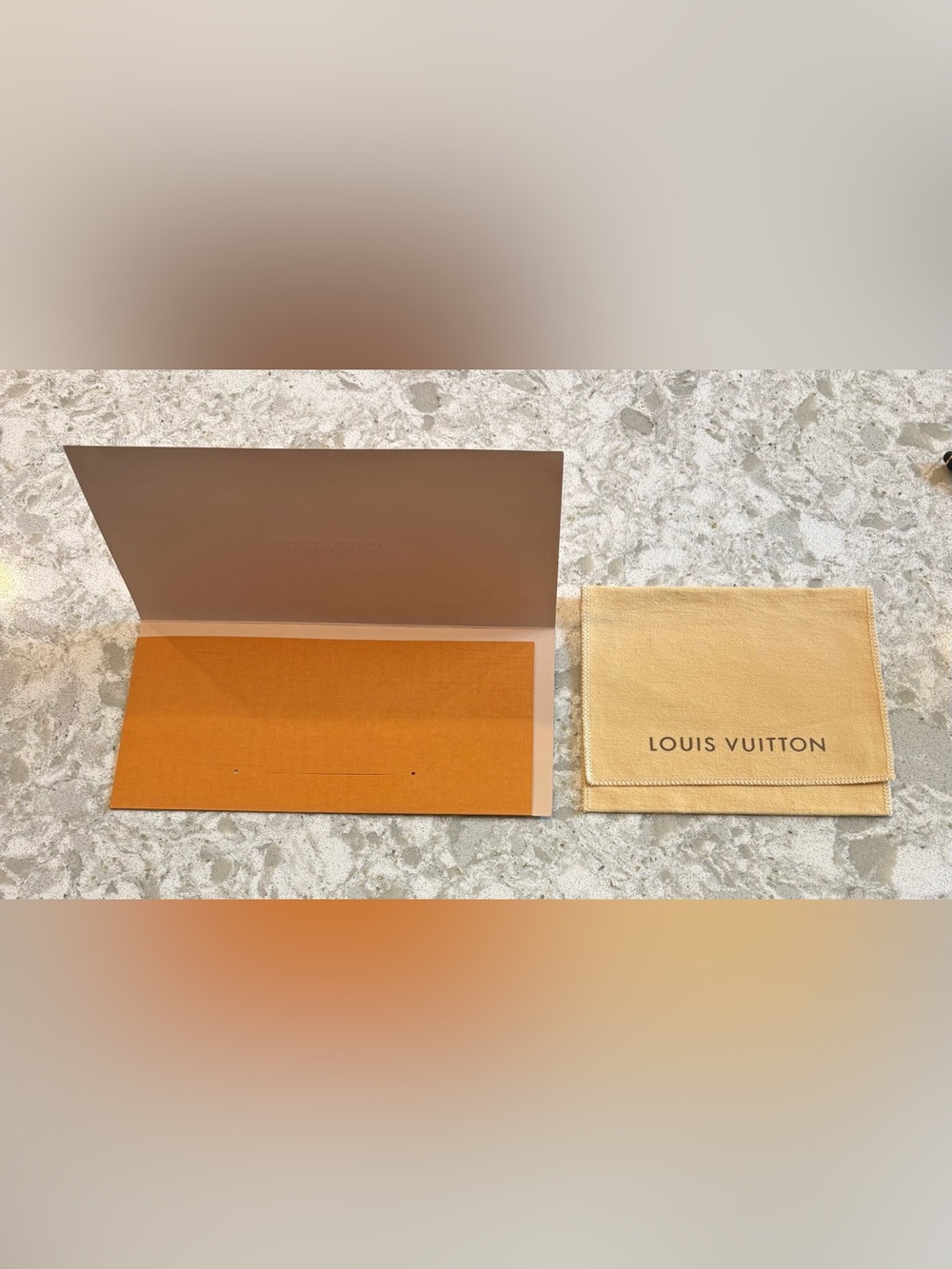 Louis Vuitton Tan Branded Dust Cover and envelope